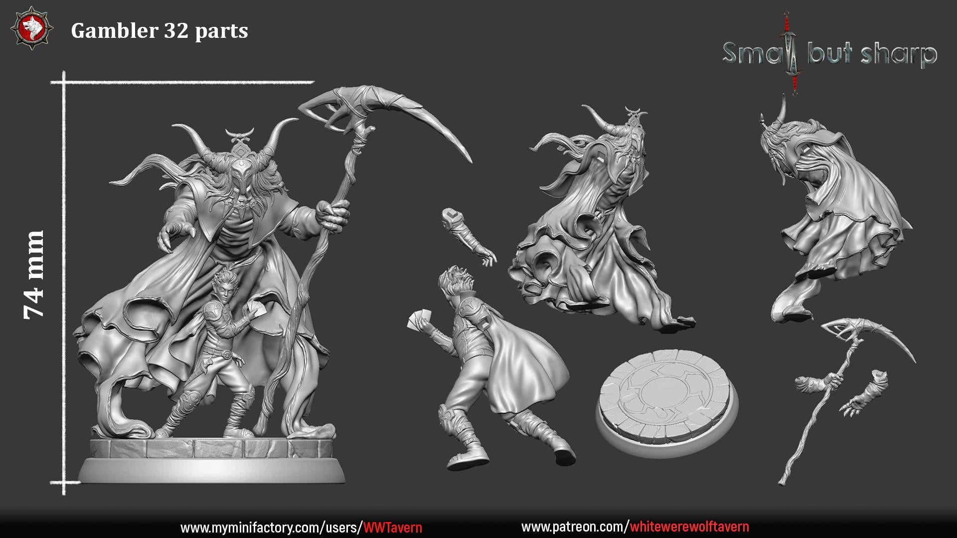 Gambler | TTRPG D&D Miniature | White Werewolf Tavern