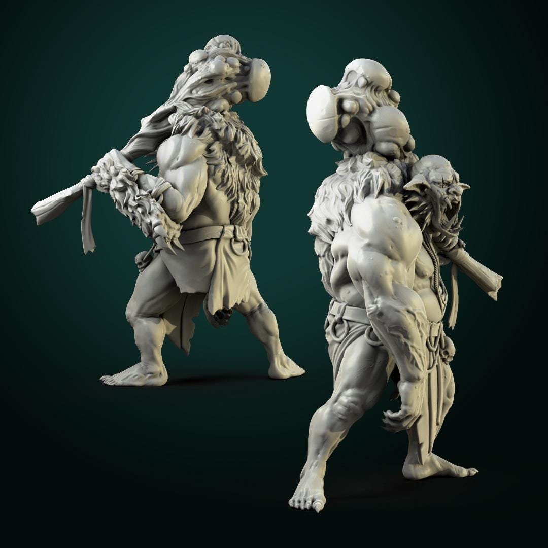 Gloock Fomorian | TTRPG D&D Gaming Miniature | White Werewolf Tavern