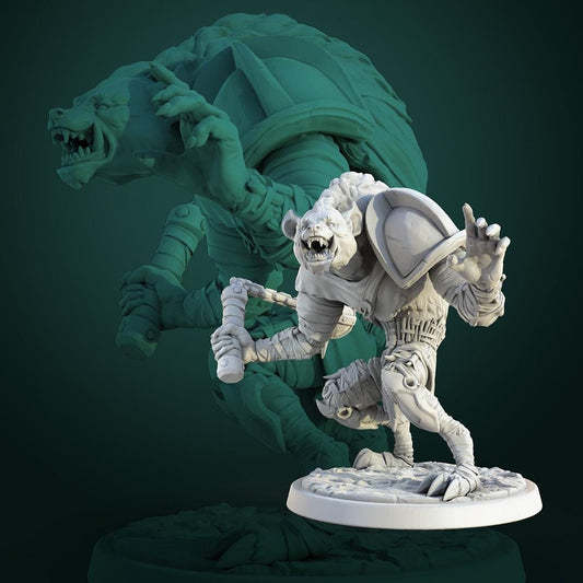 Gnoll Berserk | TABLETOP SCALE | TTRPG D&D Miniature | White Werewolf Tavern