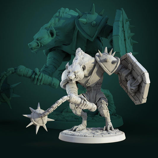 Gnoll Marauder | TABLETOP SCALE | TTRPG D&D Miniature | White Werewolf Tavern