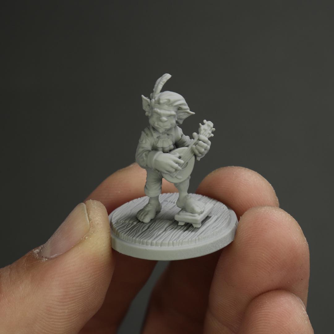 Goblin Bard | TABLETOP SCALE | TTRPG D&D Miniature | White Werewolf Tavern