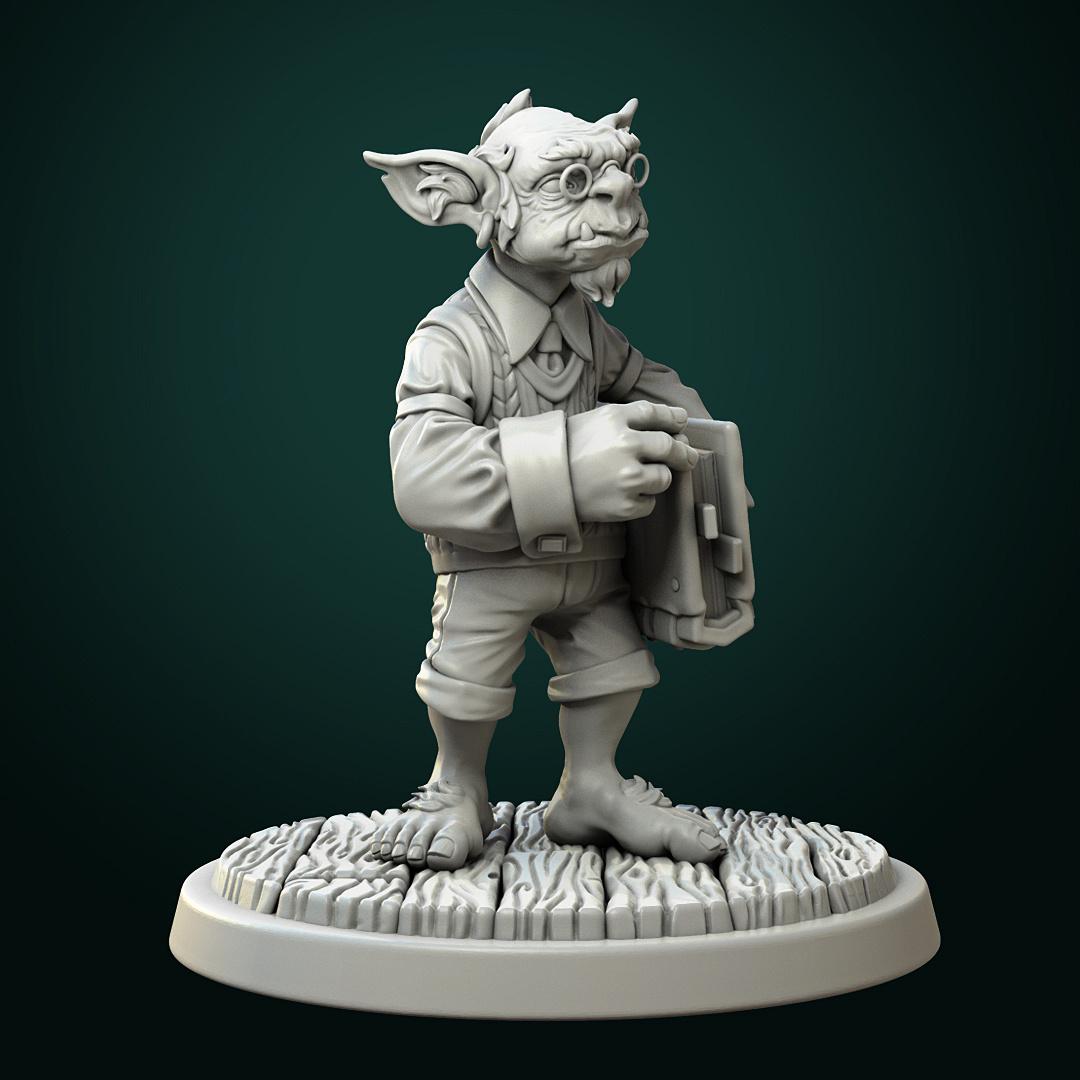 Goblin Librarian | TABLETOP SCALE | TTRPG D&D Miniature | White Werewolf Tavern