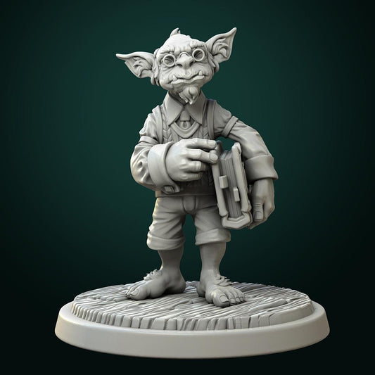 Goblin Librarian | TABLETOP SCALE | TTRPG D&D Miniature | White Werewolf Tavern