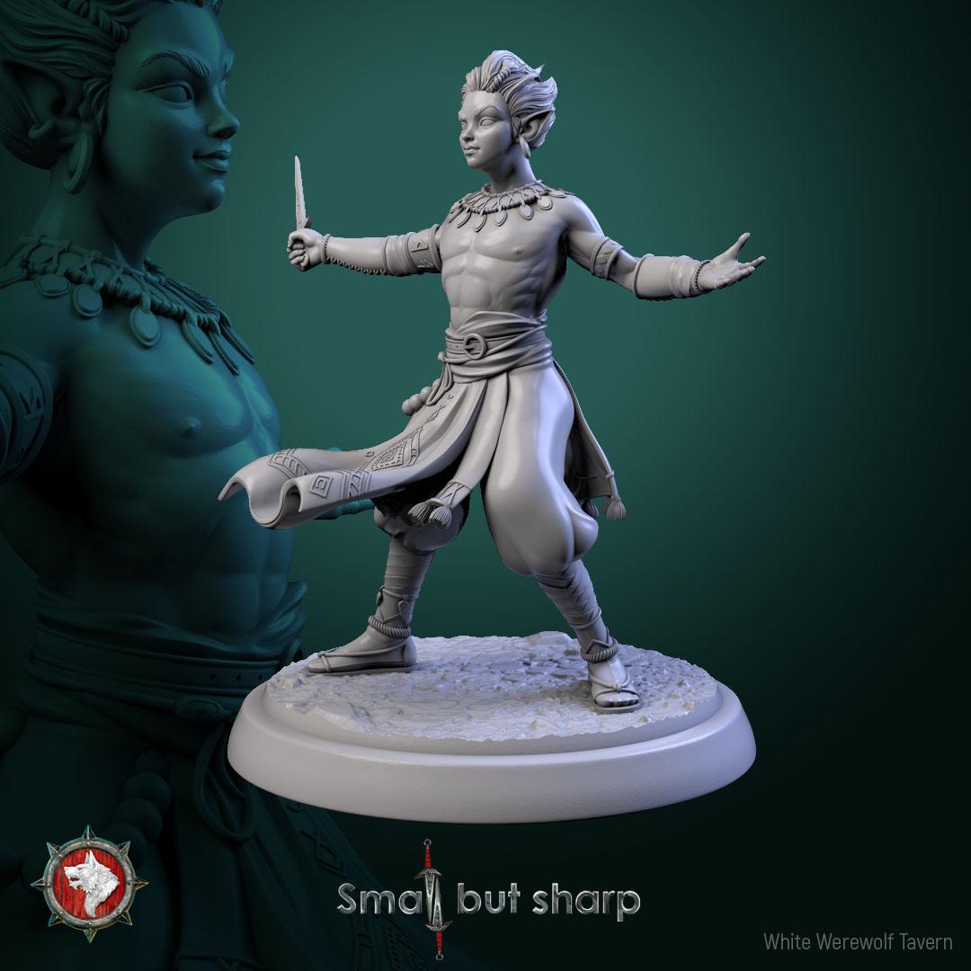 Halfling Monks | TABLETOP SCALE | TTRPG D&D Miniature | White Werewolf Tavern