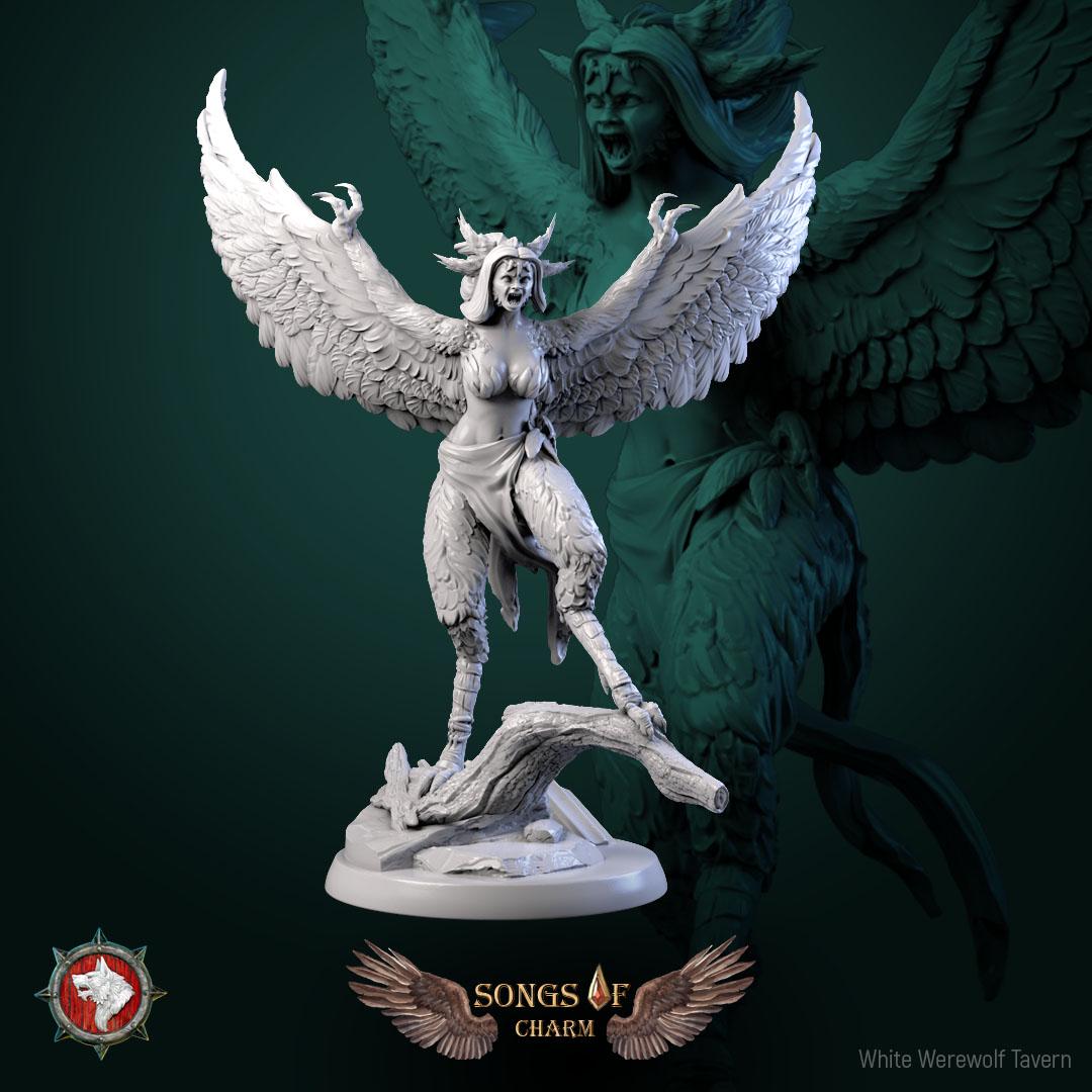 Harpies | TABLETOP SCALE | TTRPG D&D Miniature | White Werewolf Tavern