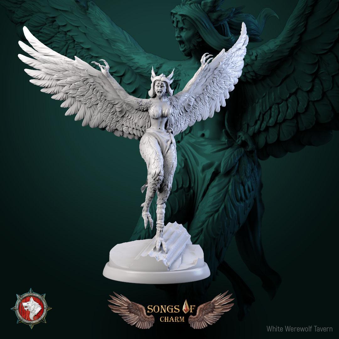 Harpies | TABLETOP SCALE | TTRPG D&D Miniature | White Werewolf Tavern