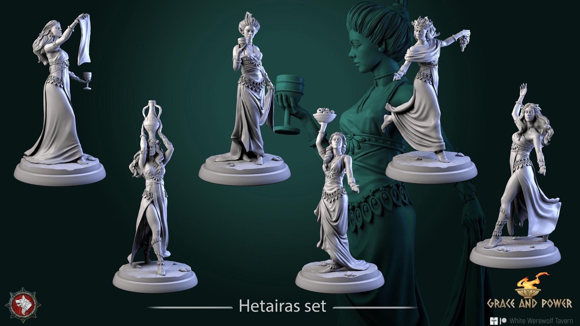 Hetairas | TABLETOP SCALE | TTRPG D&D Miniature | White Werewolf Tavern