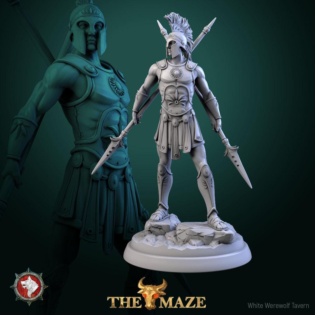 Hoplites | TABLETOP SCALE | TTRPG D&D Miniature | White Werewolf Tavern