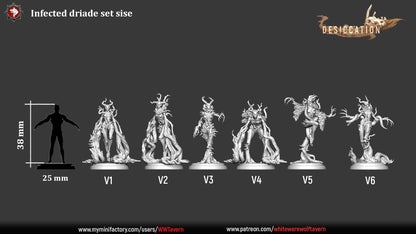 Infected Dryads | TABLETOP SCALE | TTRPG D&D Miniature | White Werewolf Tavern