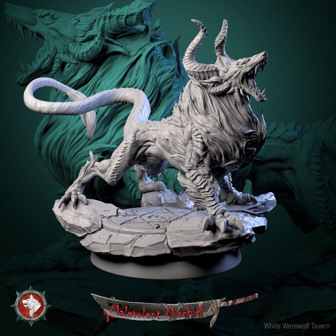 Infernohounds | TABLETOP SCALE | TTRPG D&D Miniature | White Werewolf Tavern