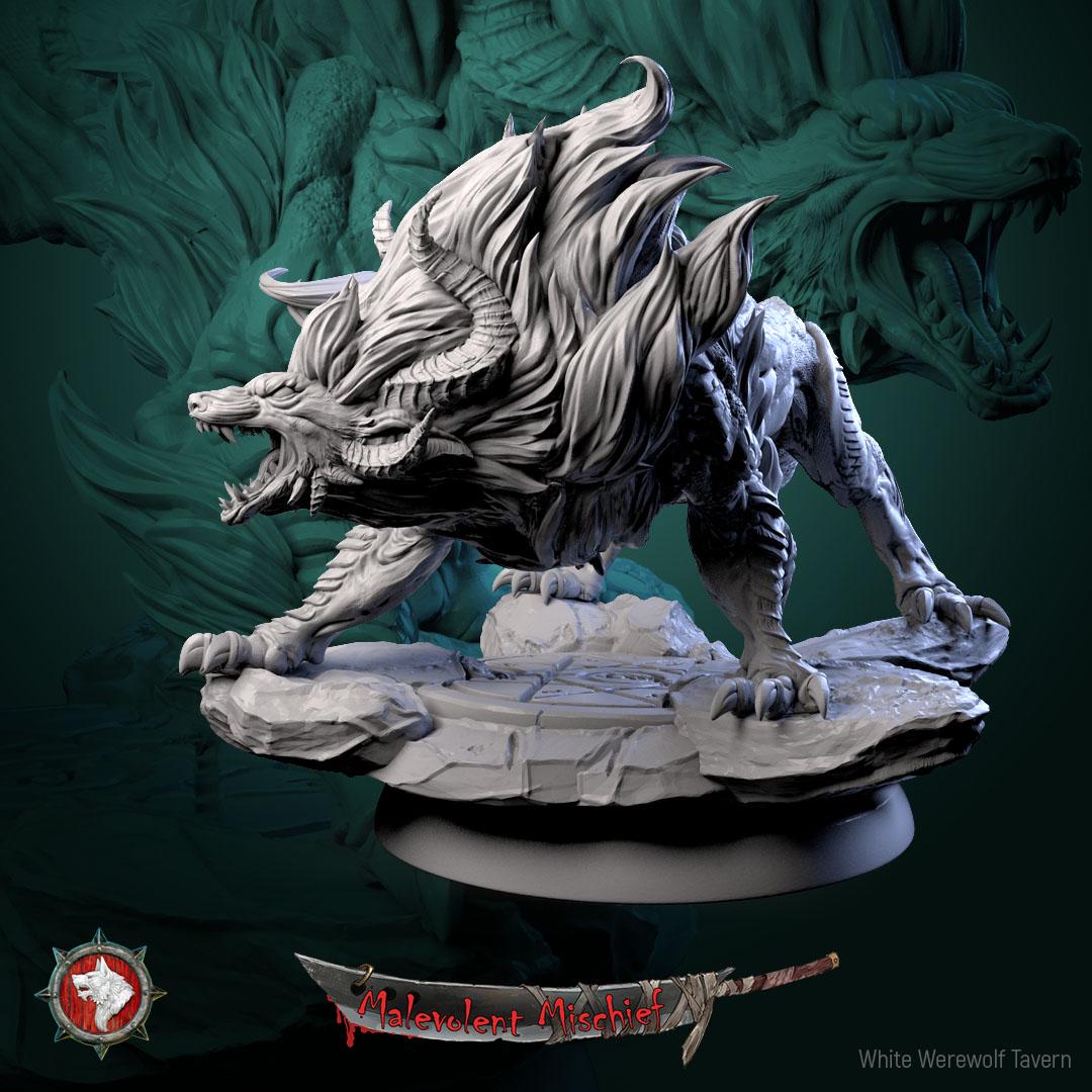 Infernohounds | TABLETOP SCALE | TTRPG D&D Miniature | White Werewolf Tavern
