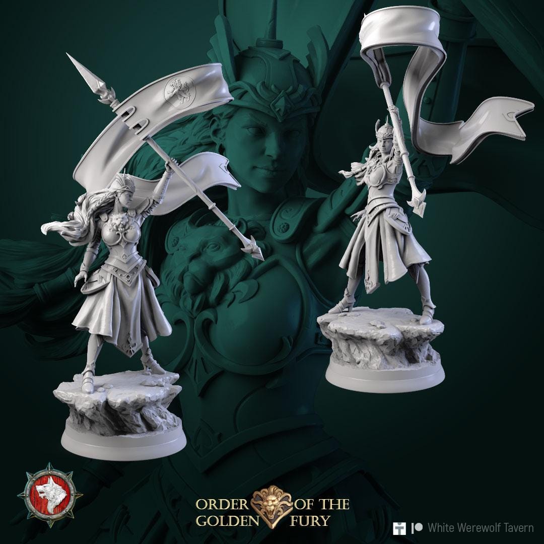 Katharina | TABLETOP SCALE | TTRPG D&D Miniature | White Werewolf Tavern