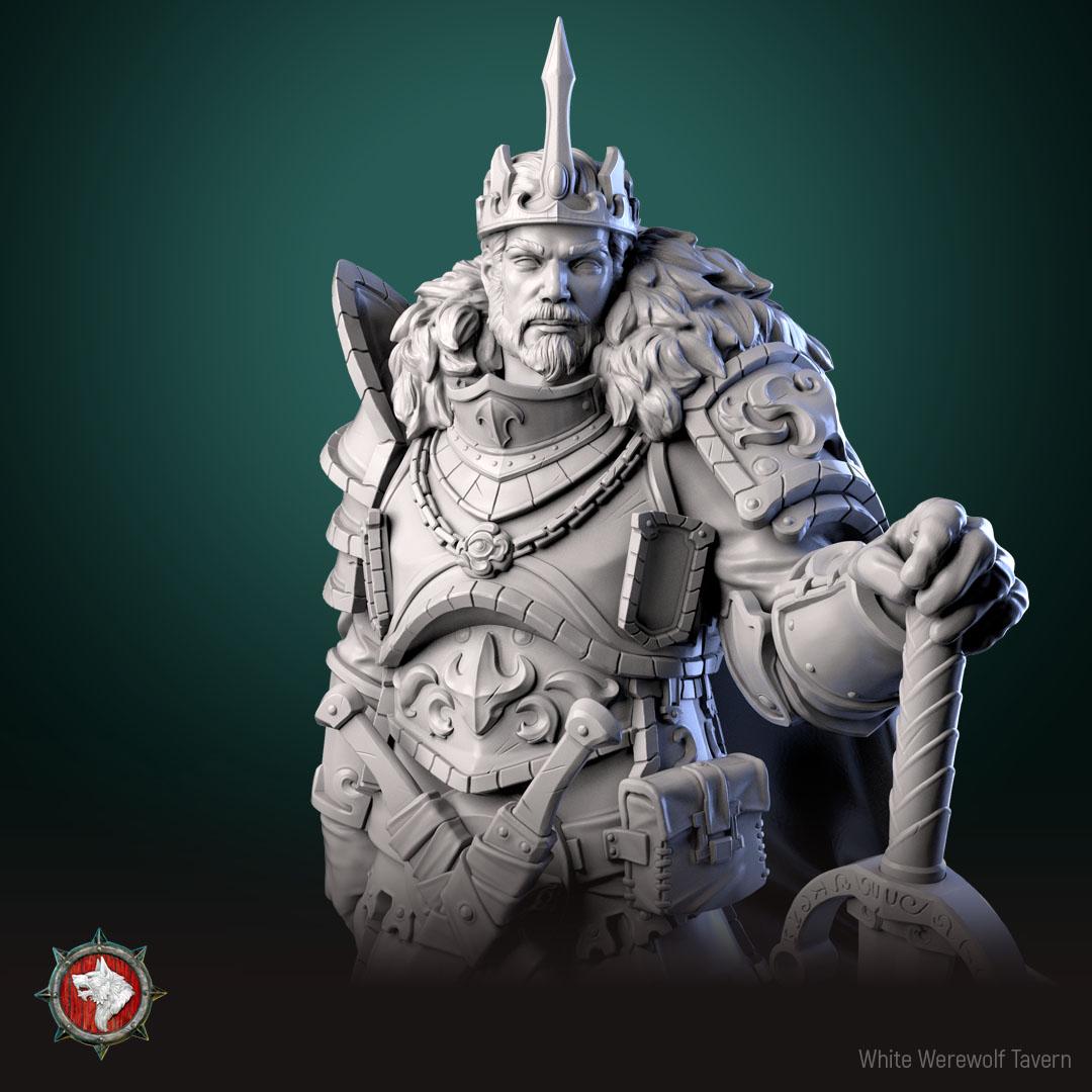 King Eonkar | TABLETOP SCALE | TTRPG D&D Miniature | White Werewolf Tavern