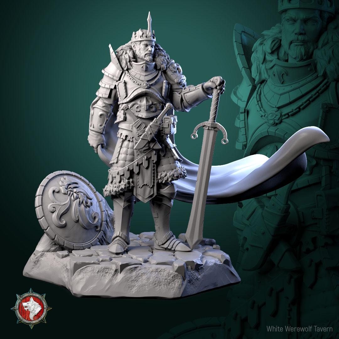 King Eonkar | TABLETOP SCALE | TTRPG D&D Miniature | White Werewolf Tavern