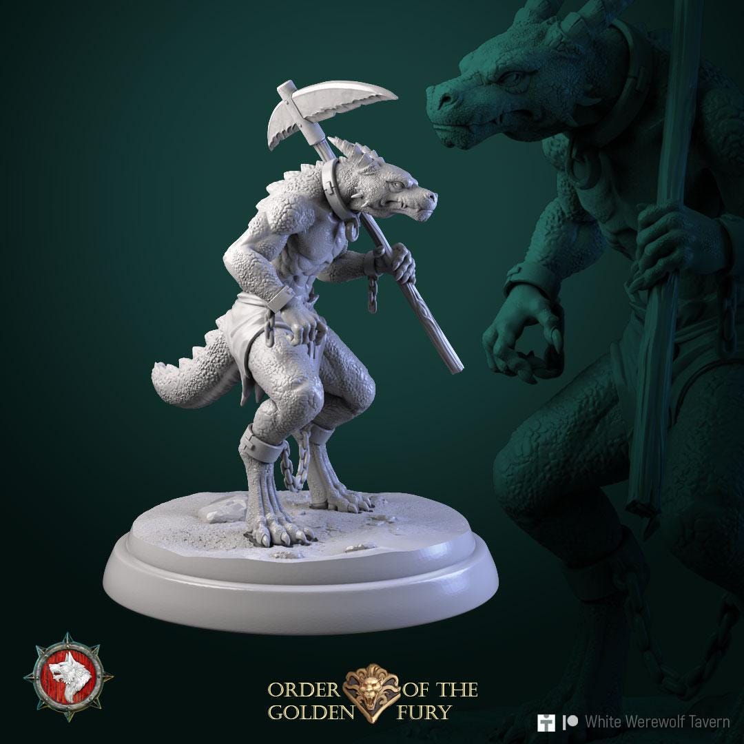 Kobold Slaves | TABLETOP SCALE | TTRPG D&D Miniature | White Werewolf Tavern