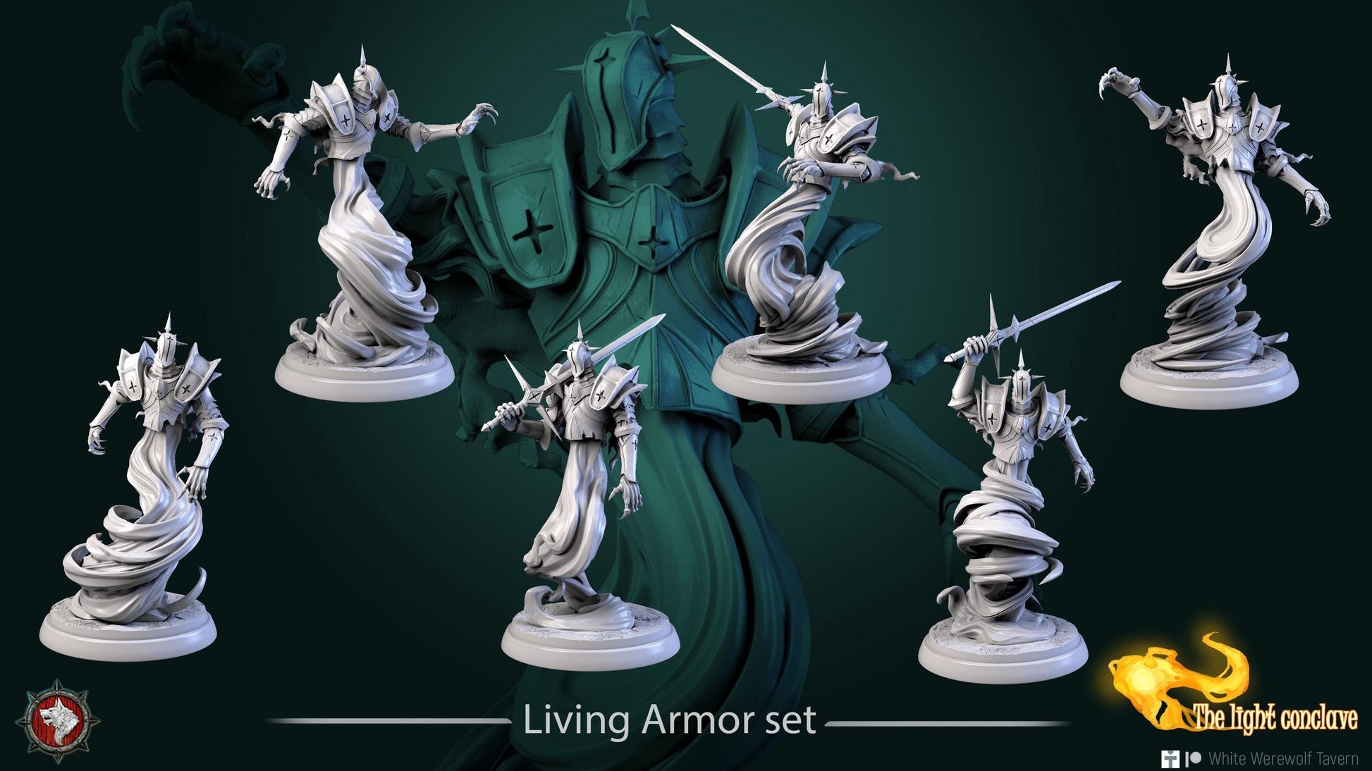Living Armor | TABLETOP SCALE | TTRPG D&D Miniature | White Werewolf Tavern