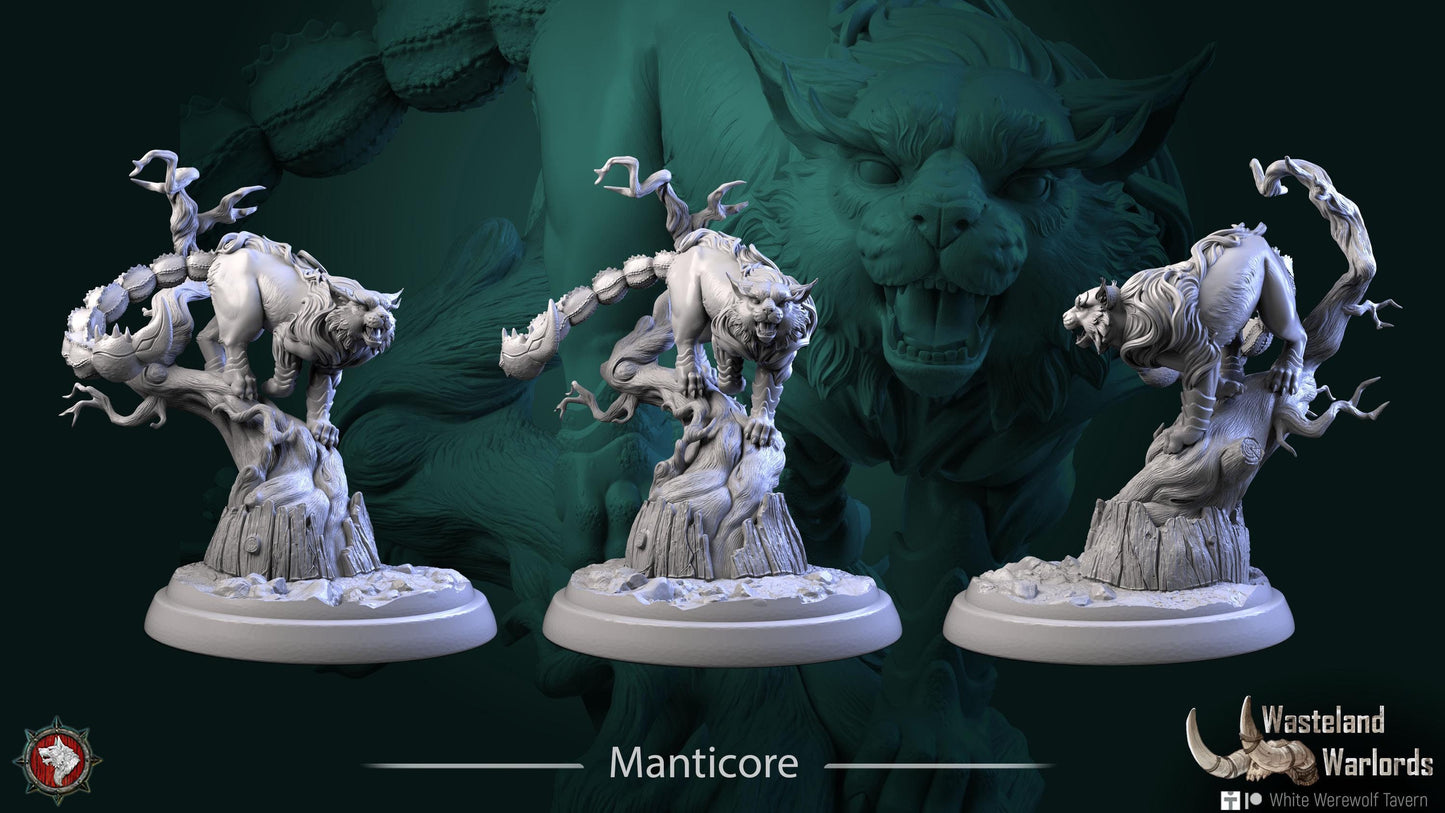 Manticore | TABLETOP SCALE | TTRPG D&D Miniature | White Werewolf Tavern
