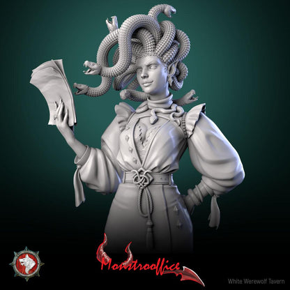 Medusa Director | TABLETOP SCALE | TTRPG D&D Miniature | White Werewolf Tavern