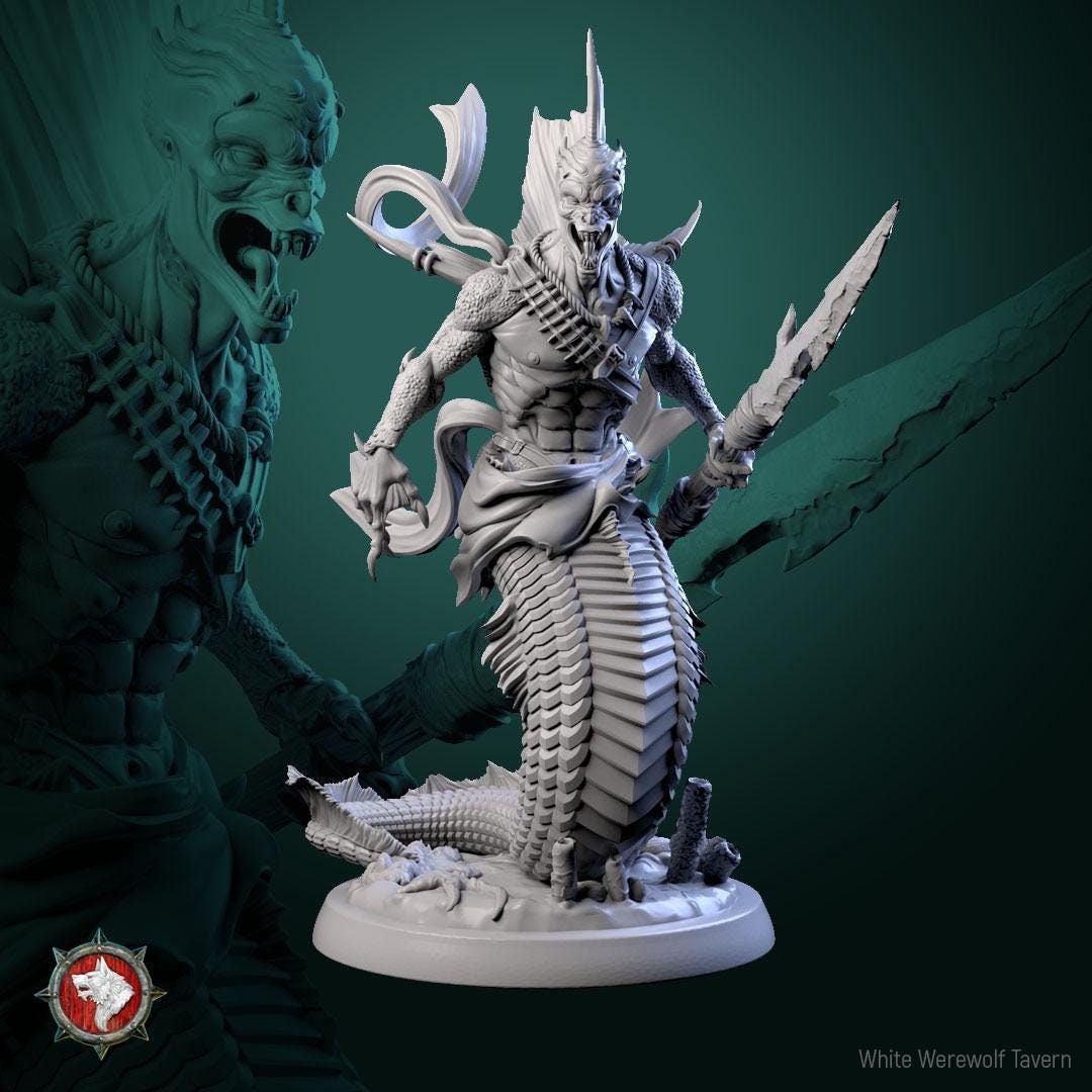 Merfolk | TABLETOP SCALE | TTRPG D&D Miniature | White Werewolf Tavern
