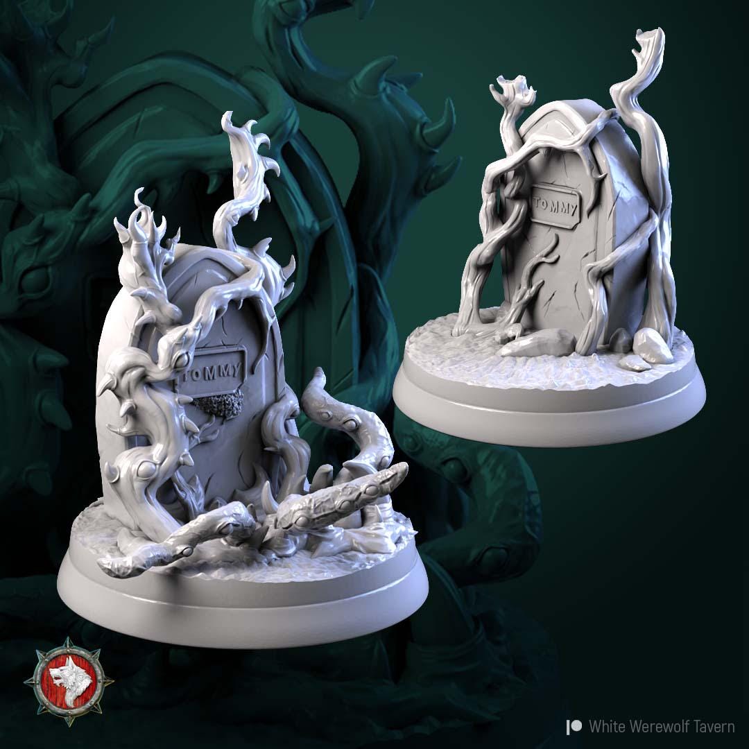 Mimic Grave Set | TABLETOP SCALE | TTRPG D&D Miniature | White Werewolf Tavern