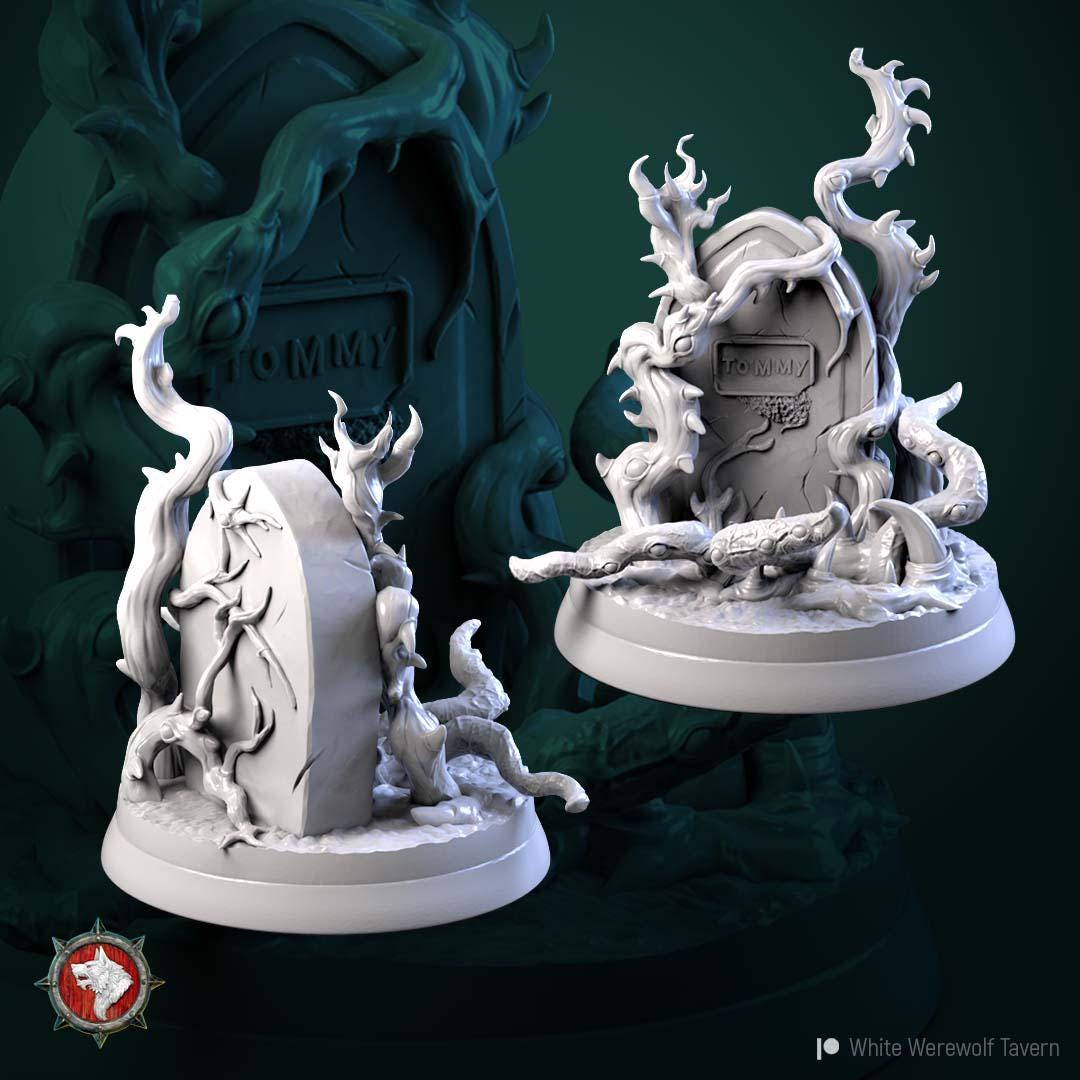 Mimic Grave Set | TABLETOP SCALE | TTRPG D&D Miniature | White Werewolf Tavern