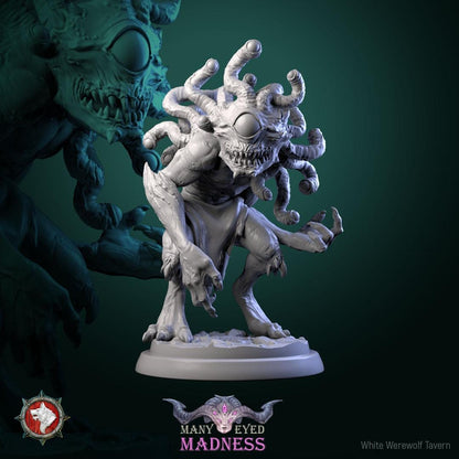 Morhpeyes, Beholder Humanoids | TABLETOP SCALE | TTRPG D&D Miniature | White Werewolf Tavern