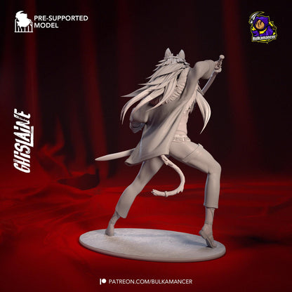 Beastfolk Swordmaster | Resin Garage Kit Sculpture Anime Video Game Fan Art Statue | Bulkamancer Sculpts