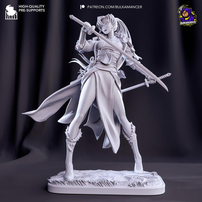 Blademaster of the Plains | Resin Garage Kit Sculpture Anime Video Game Fan Art Statue | Bulkamancer Sculpts