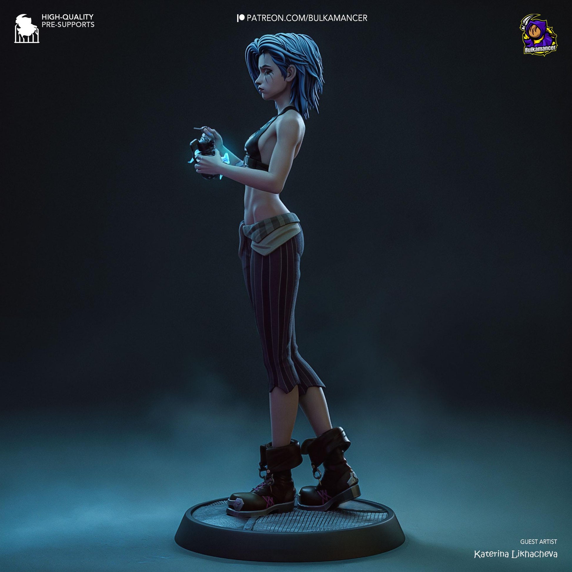 Broken Symbol, Jinx | Resin Garage Kit Sculpture Anime Video Game Fan Art Statue | Bulkamancer Sculpts