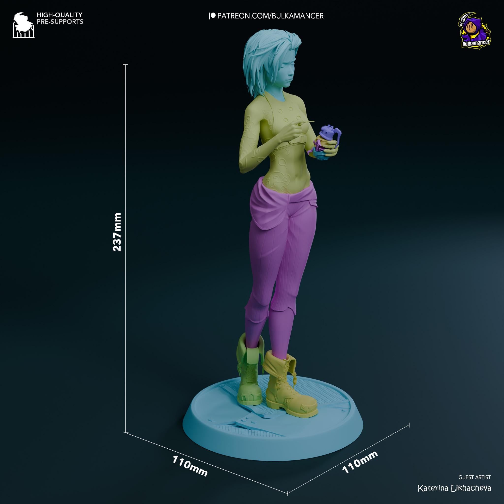 Broken Symbol, Jinx | Resin Garage Kit Sculpture | Tattles Told 3D