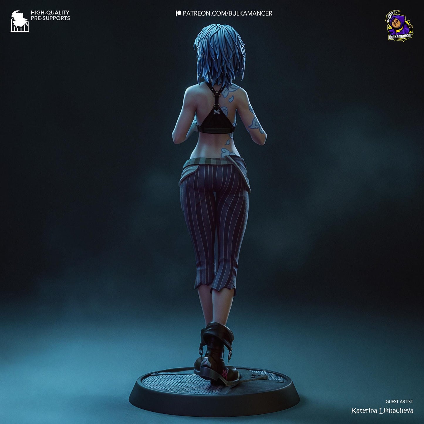 Broken Symbol, Jinx | Resin Garage Kit Sculpture Anime Video Game Fan Art Statue | Bulkamancer Sculpts