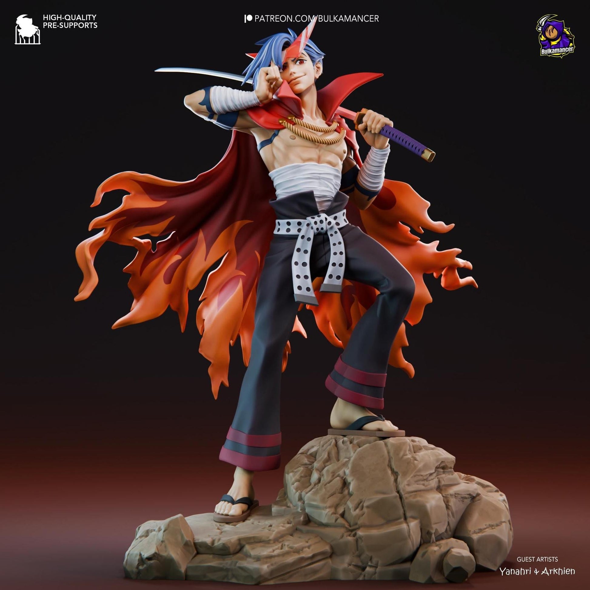 Burning Heart | Resin Garage Kit Sculpture Anime Video Game Fan Art Statue | Bulkamancer Sculpts