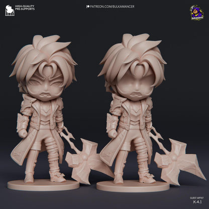 Chibi Jayce | Resin Garage Kit Sculpture Anime Video Game Fan Art Statue | Bulkamancer Sculpts