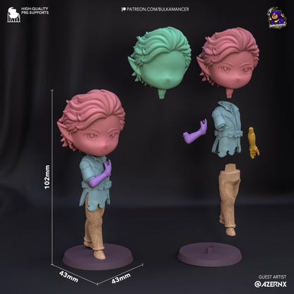 Chibi Vampire Rogue | Resin Garage Kit Sculpture Anime Video Game Fan Art Statue | Bulkamancer Sculpts