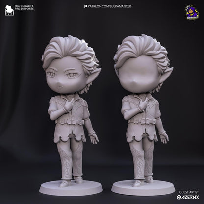Chibi Vampire Rogue | Resin Garage Kit Sculpture Anime Video Game Fan Art Statue | Bulkamancer Sculpts