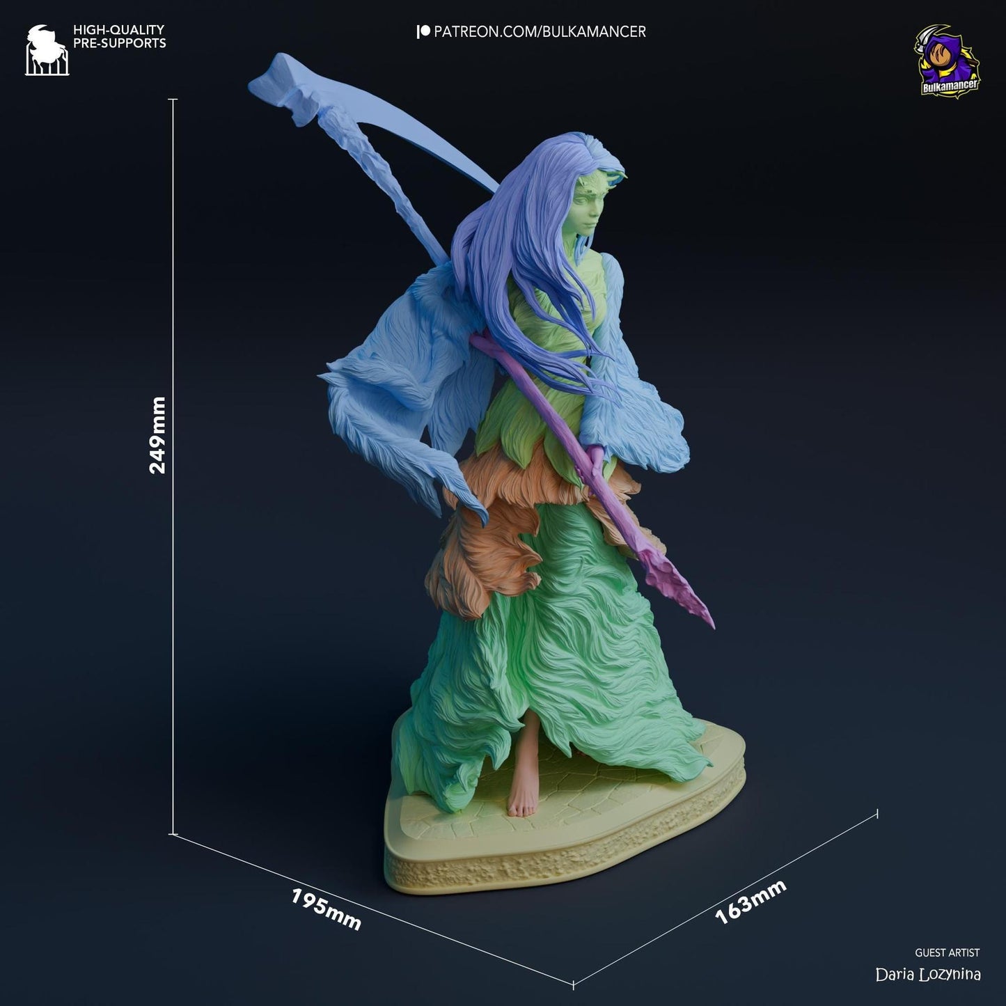 Half-Dragon Maiden | Resin Garage Kit Sculpture Anime Video Game Fan Art Statue | Bulkamancer Sculpts