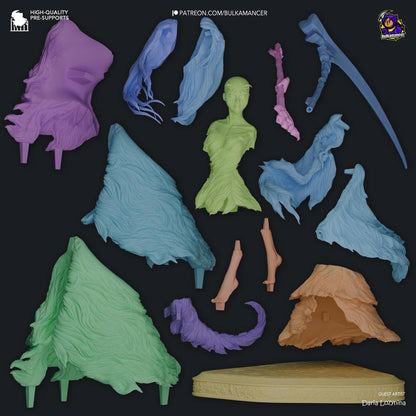 Half-Dragon Maiden | Resin Garage Kit Sculpture Anime Video Game Fan Art Statue | Bulkamancer Sculpts