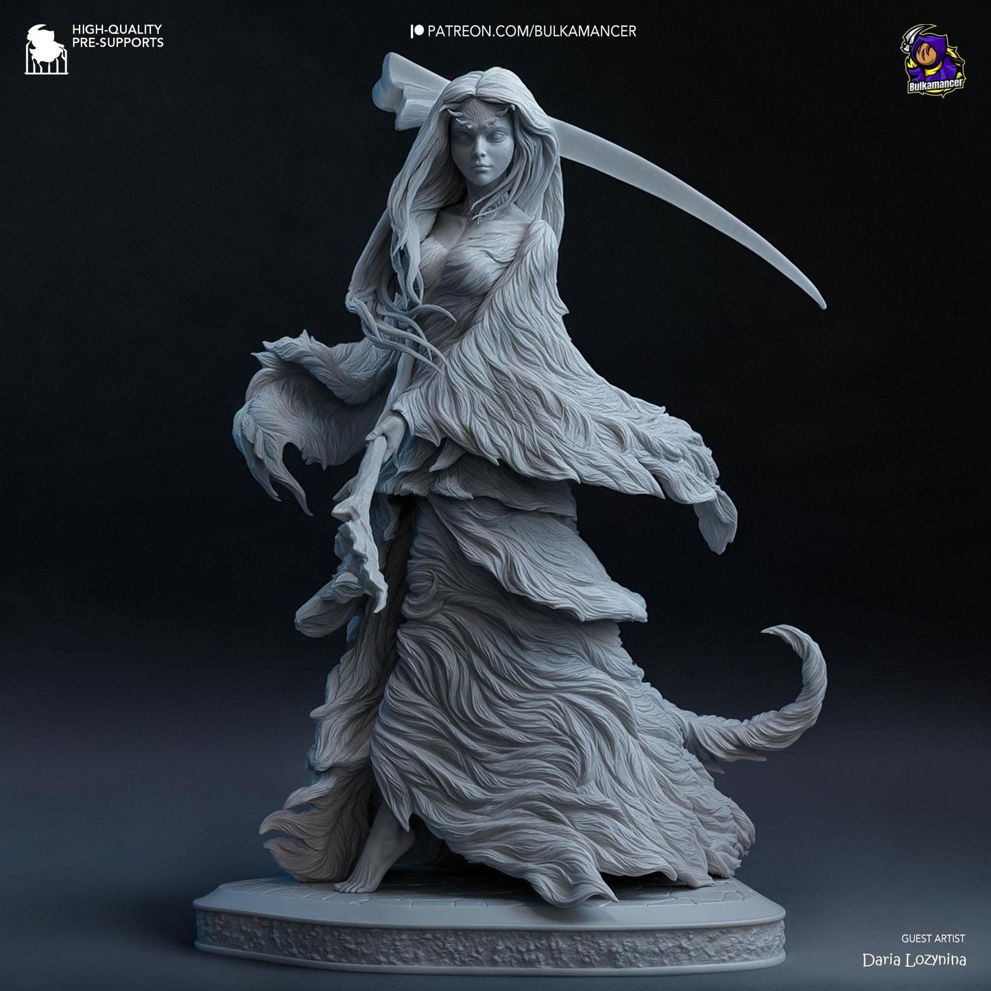 Half-Dragon Maiden | Resin Garage Kit Sculpture Anime Video Game Fan Art Statue | Bulkamancer Sculpts