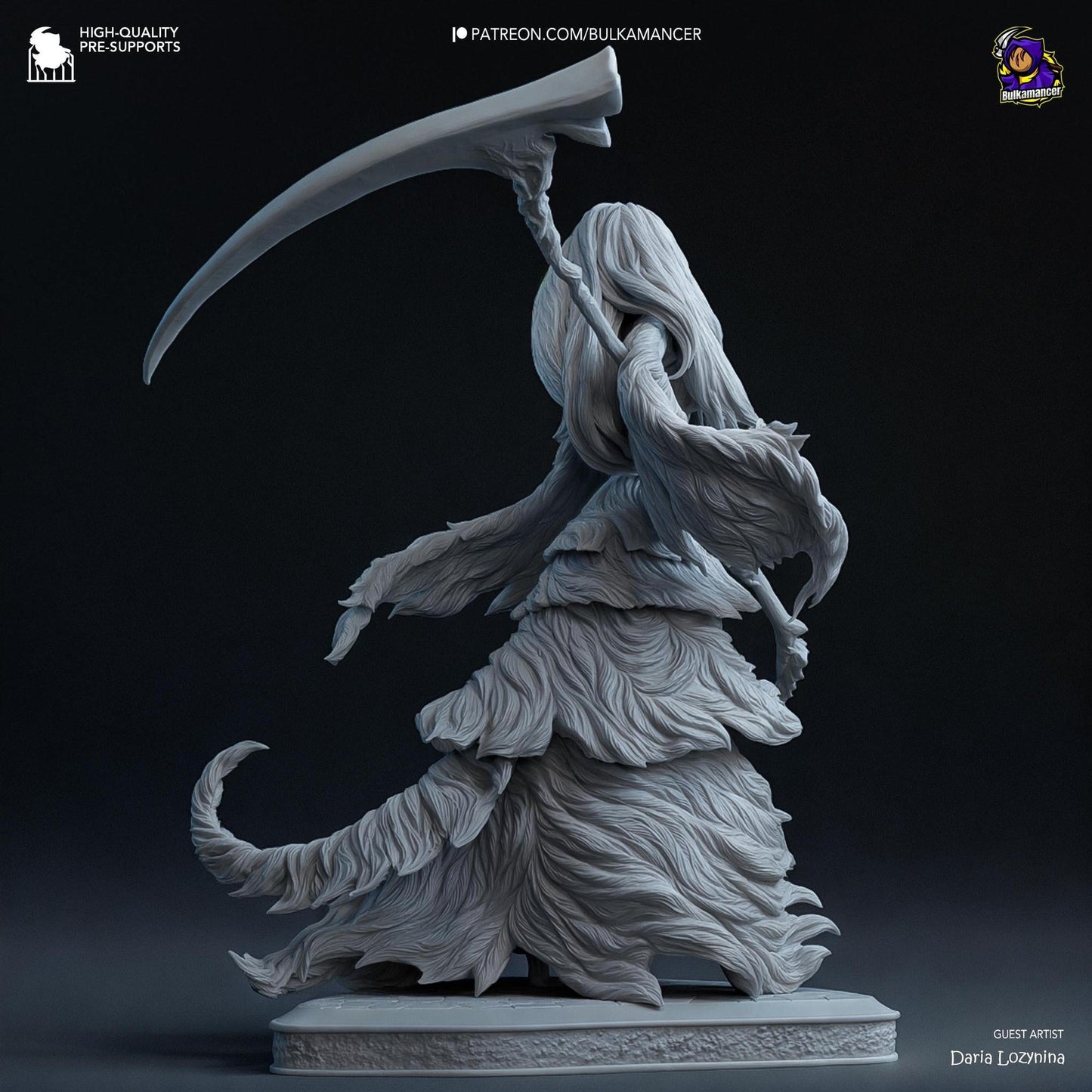Half-Dragon Maiden | Resin Garage Kit Sculpture Anime Video Game Fan Art Statue | Bulkamancer Sculpts