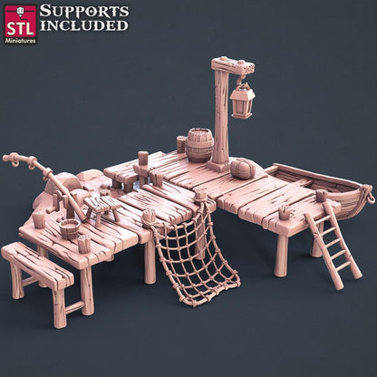 Boat Builder NPC Set | Tabletop Scale | D&D TTRPG Miniature | STL Miniatures