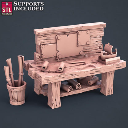 Boat Builder NPC Set | Tabletop Scale | D&D TTRPG Miniature | STL Miniatures