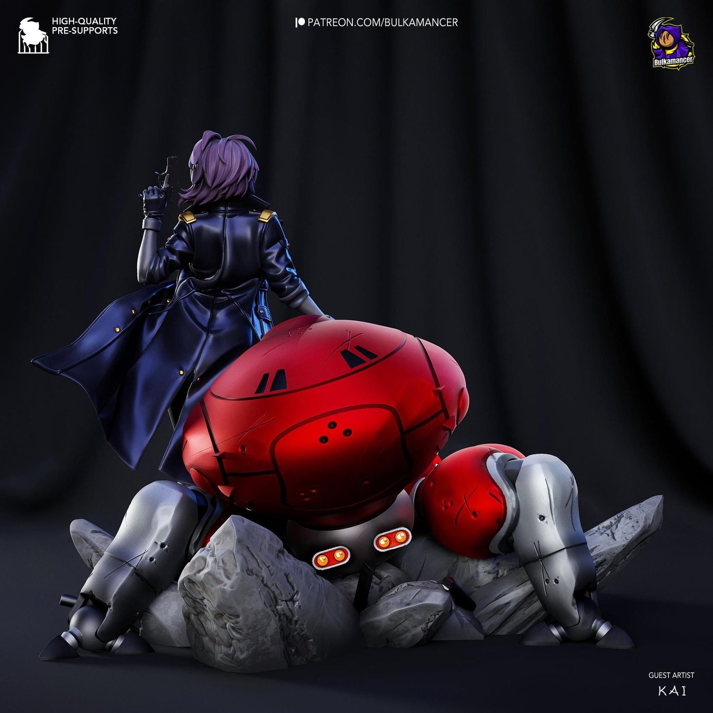 Cyber Ghost | Resin Garage Kit Sculpture Anime Video Game Fan Art Statue | Bulkamancer Sculpts