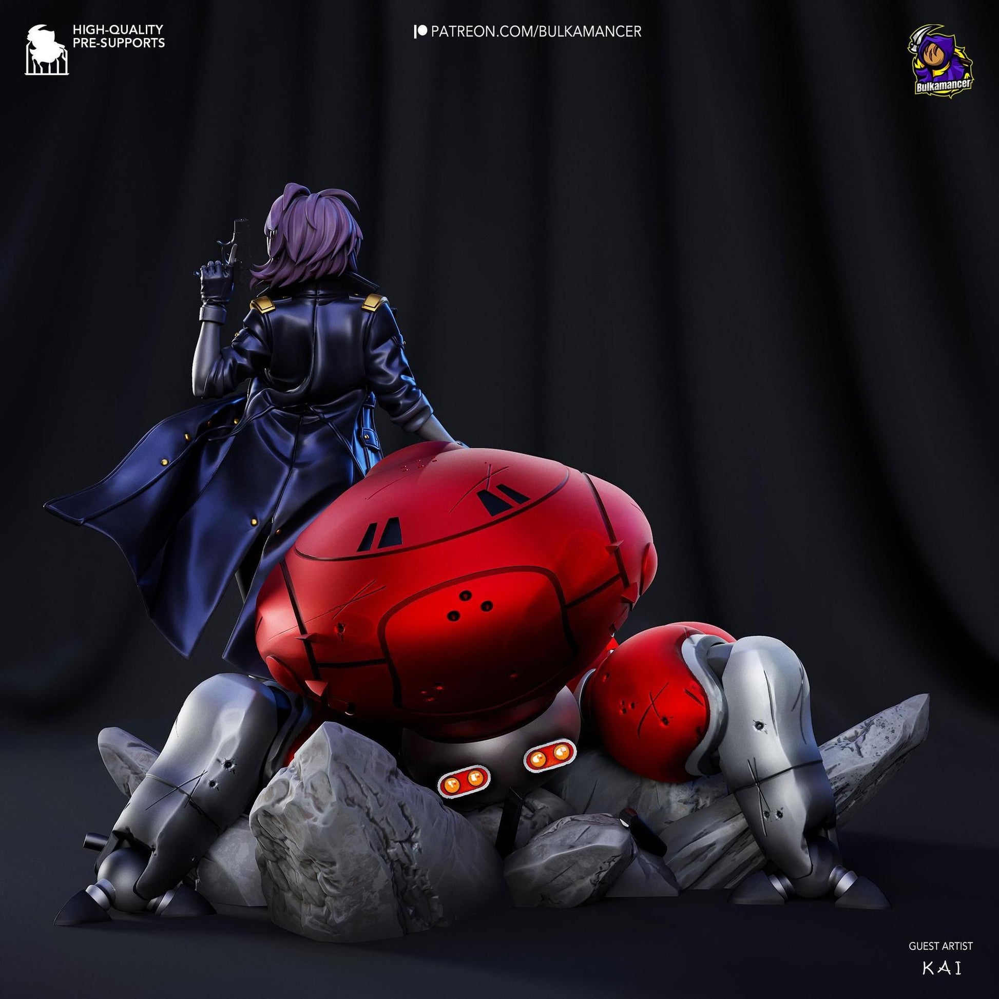 Cyber Ghost | Resin Garage Kit Sculpture Anime Video Game Fan Art Statue | Bulkamancer Sculpts