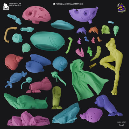 Cyber Ghost | Resin Garage Kit Sculpture Anime Video Game Fan Art Statue | Bulkamancer Sculpts