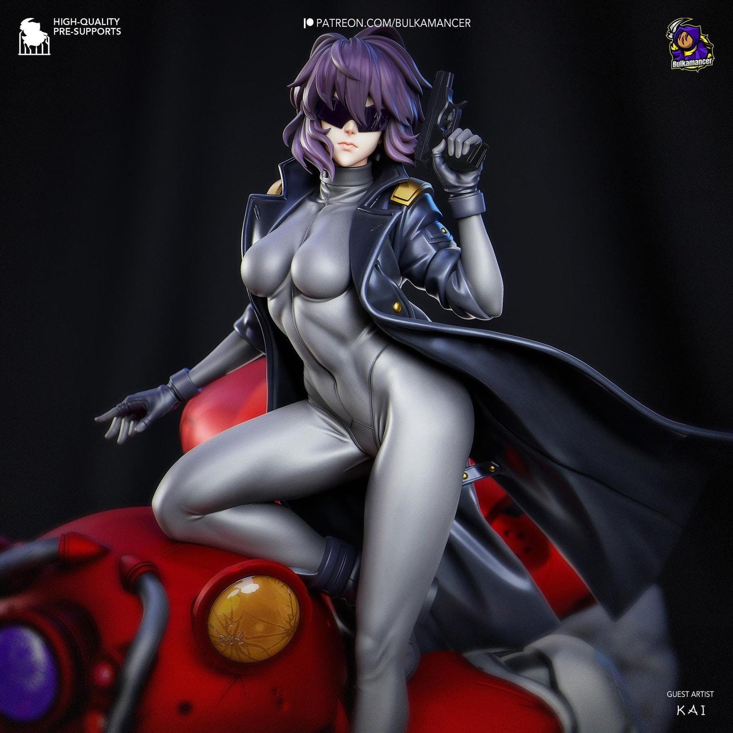 Cyber Ghost | Resin Garage Kit Sculpture Anime Video Game Fan Art Statue | Bulkamancer Sculpts