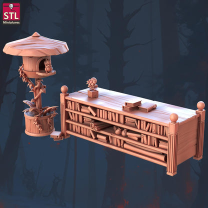 Book and Tomes NPC Set | Tabletop Scale | D&D TTRPG Miniature | STL Miniatures