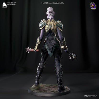 Dark Elf Paladin | Resin Garage Kit Sculpture Anime Video Game Fan Art Statue | Bulkamancer Sculpts