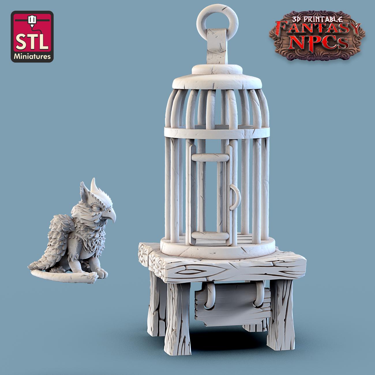 Exotic Pet Vendor NPC Set | Tabletop Scale | D&D TTRPG Miniature | STL Miniatures