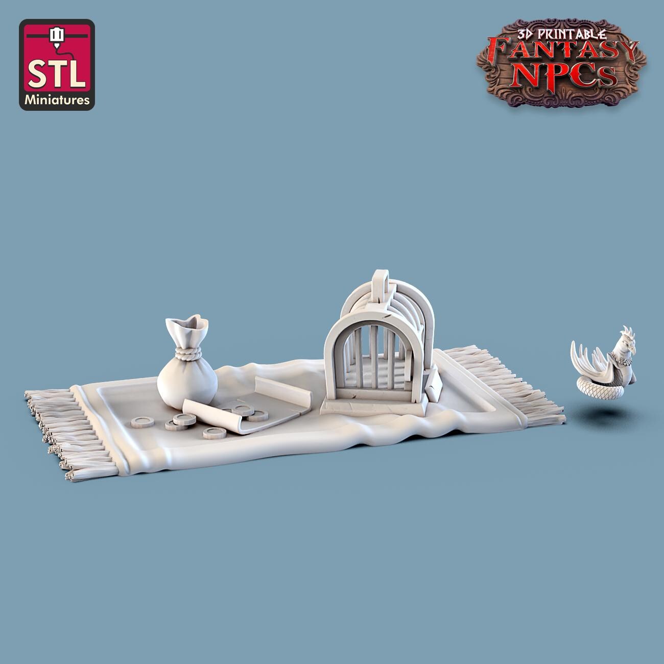 Exotic Pet Vendor NPC Set | Tabletop Scale | D&D TTRPG Miniature | STL Miniatures