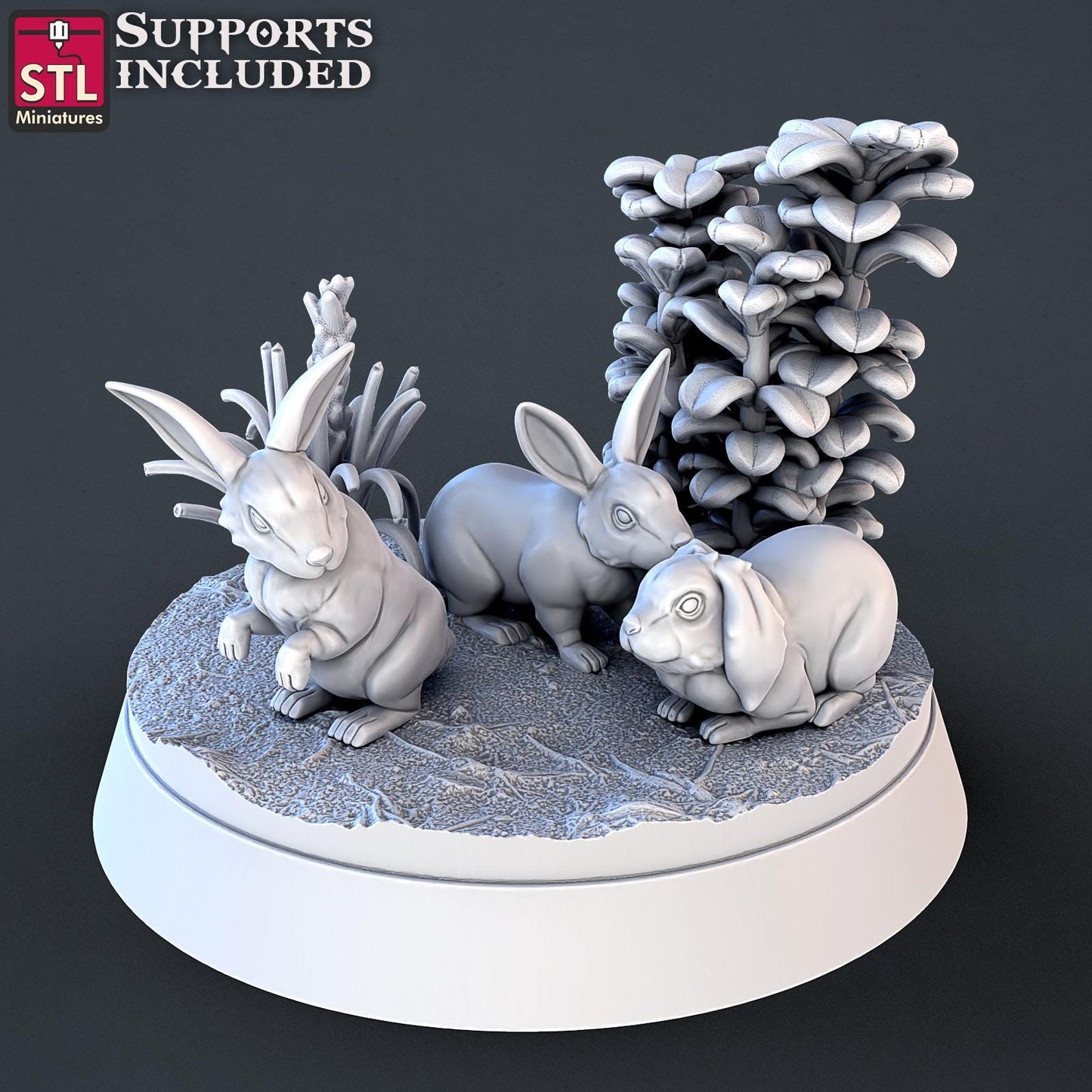 Farm Animals Set | Tabletop Scale | D&D TTRPG Miniature | STL Miniatures